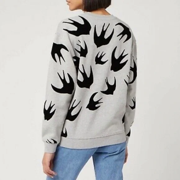 Alexander McQueen Grey Swallows Sweatshirt - Picture 4 of 10